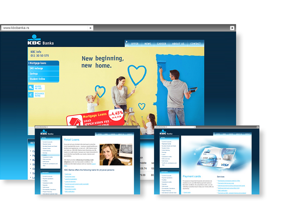 KBC Bank website